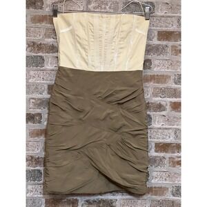 Alice + Olivia Strapless Corsette-top  Cocktail Party Mini Dress Size 6